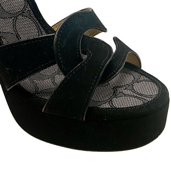 Coach Black Ankle Strap Heels - Picture 8 of 12